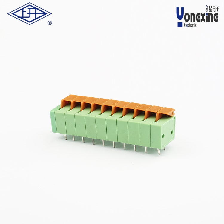 YX弹簧式PCB十针接线端子