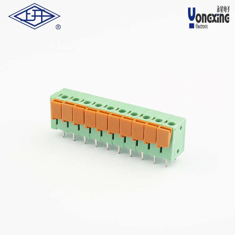 YX弹簧式PCB十针接线端子