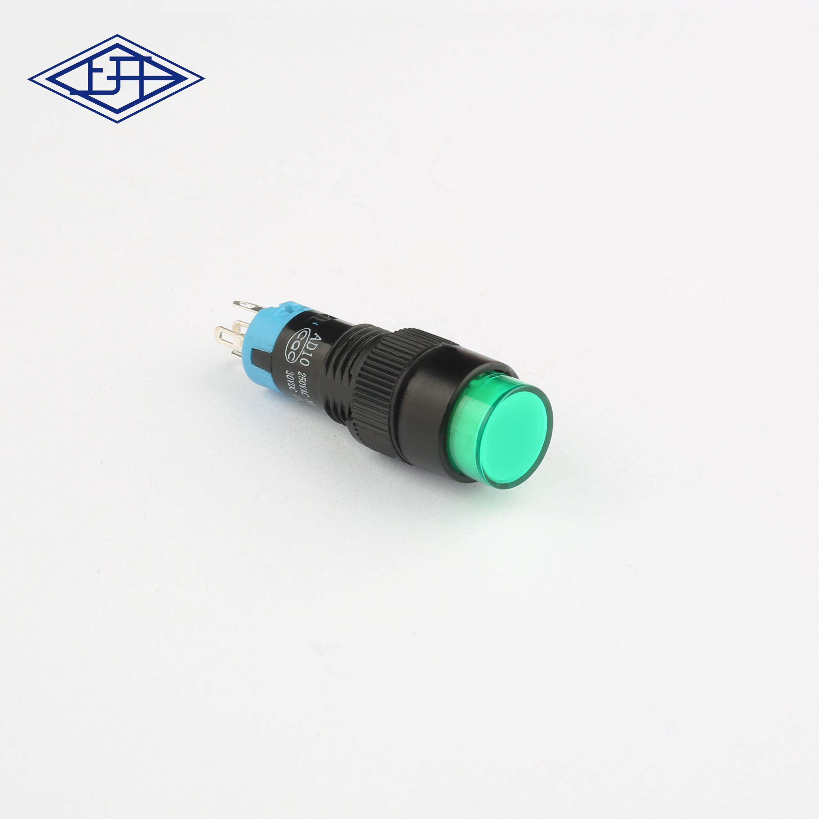 AD10单极自锁绿色圆形按钮开关