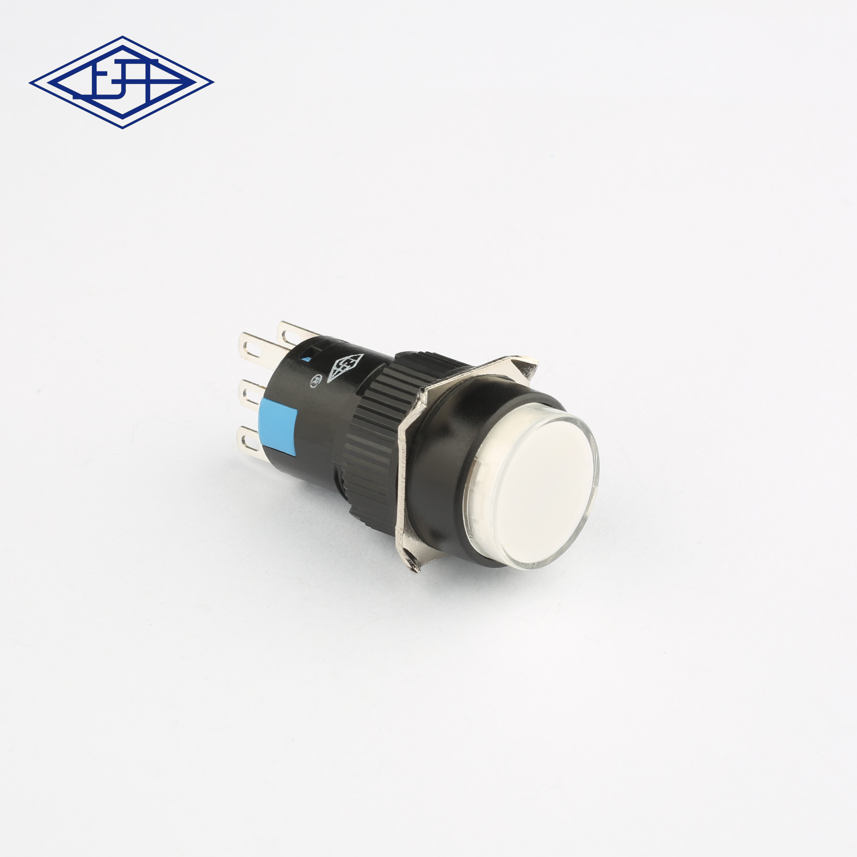 AD16白色双极自锁圆形按钮开关