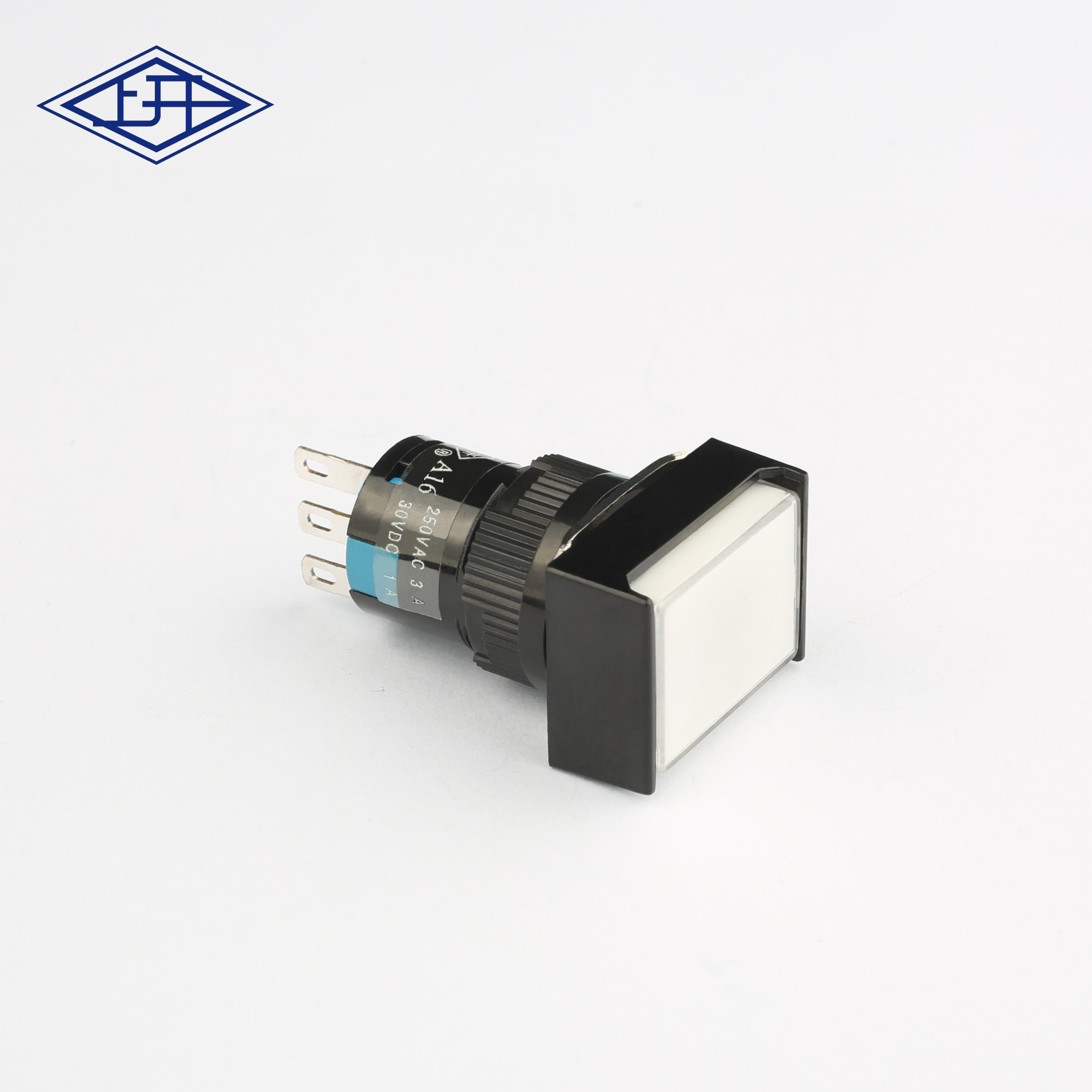 AD16双极无锁长方形带灯按钮开关