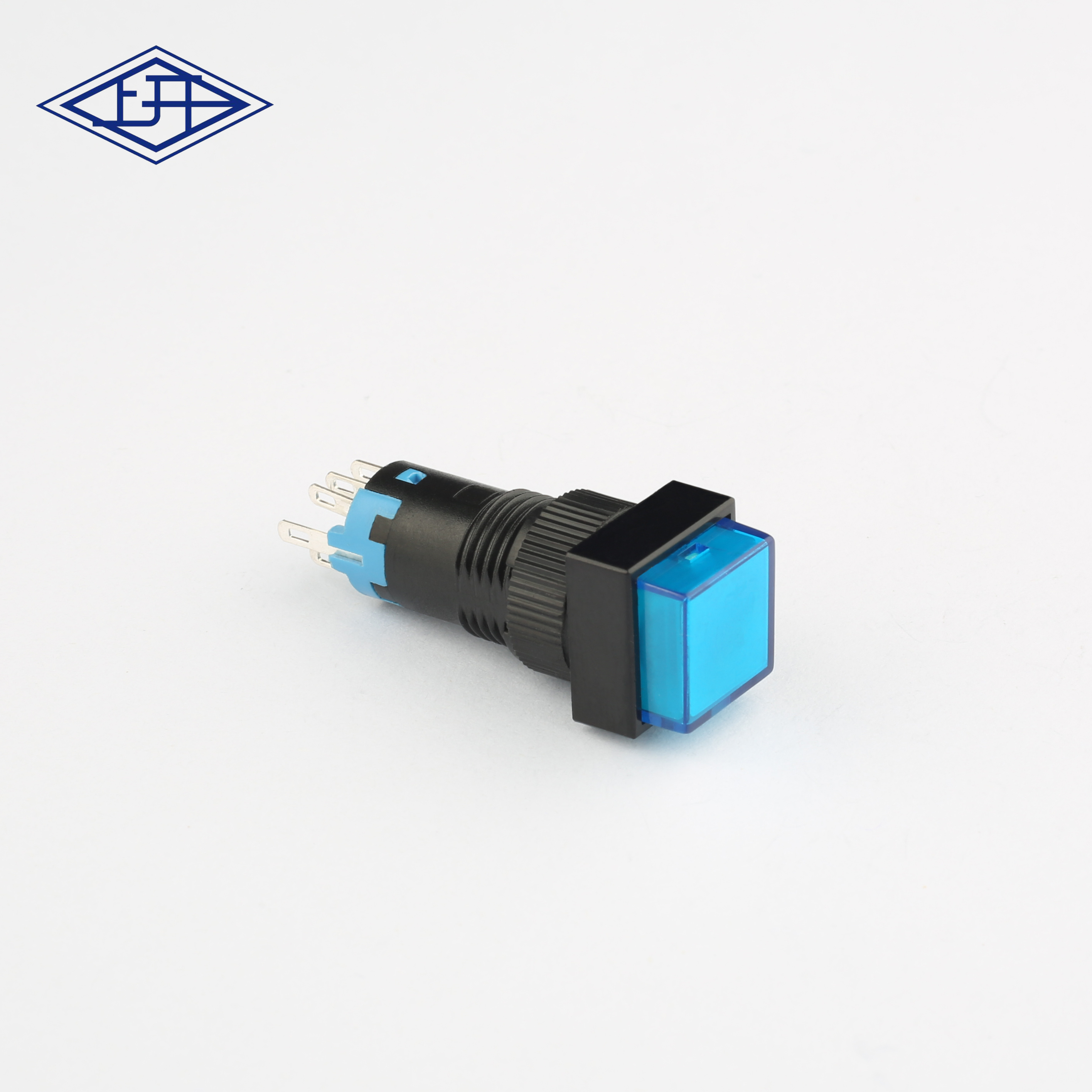 AD12双极自锁带灯蓝色按钮