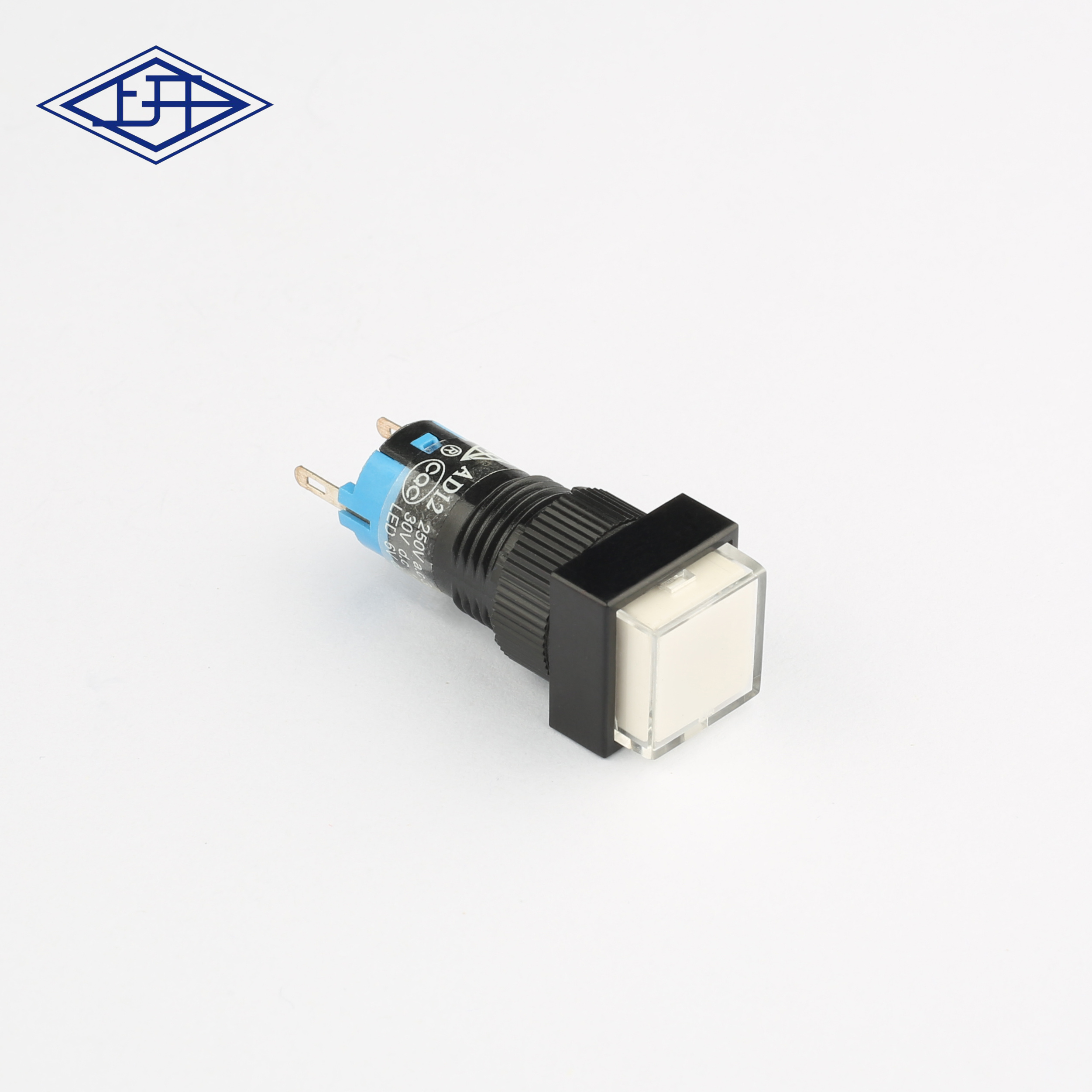 AD12双极自锁带灯白色按钮