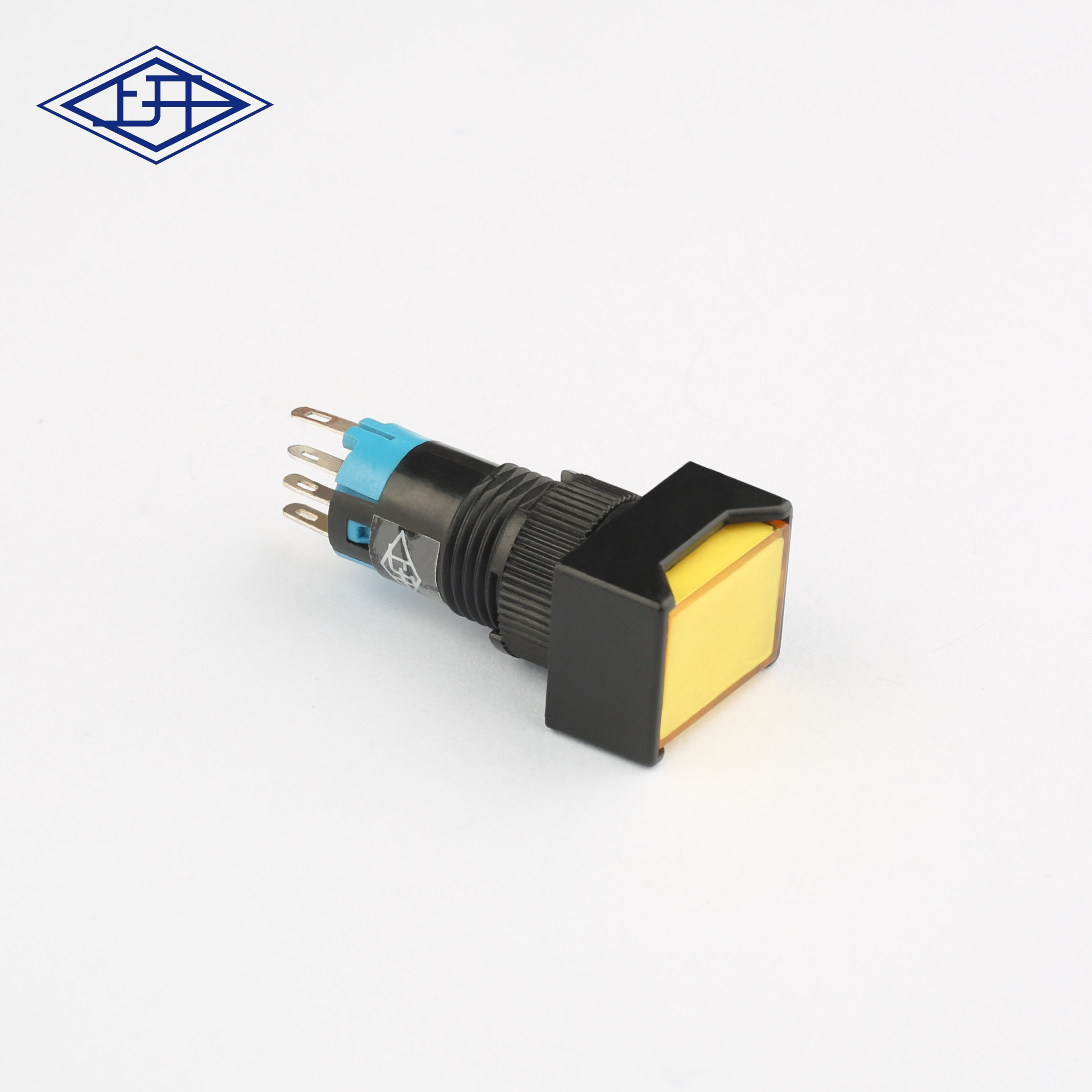 AD10自锁带灯长方形黄色按钮