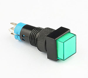 AD10 5 pins square push button switch with indicator light