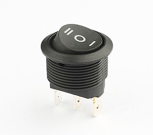KCD8 6A SPTT on off on black rocker switch