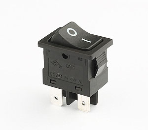 KCD6 4 pins on off black rocker switch