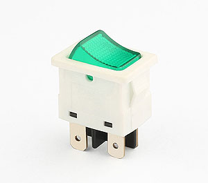 KCD6 4 pins green white on off rocker switch